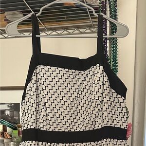 Lane Bryant black and white maxi dress.  Size 14 petite